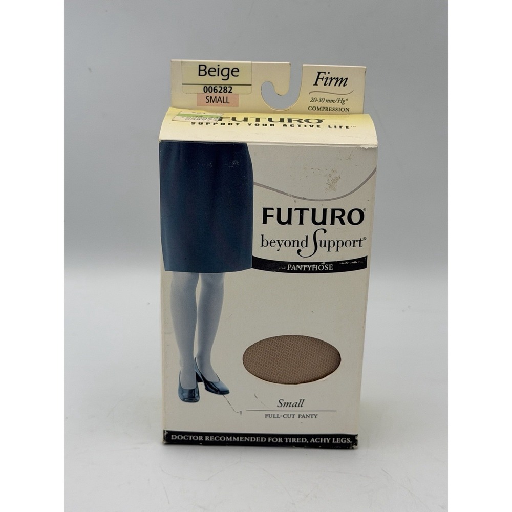 Futuro Beyond Support Firm Compression Pantyhose Small Beige 20-30 mmHg NOS
